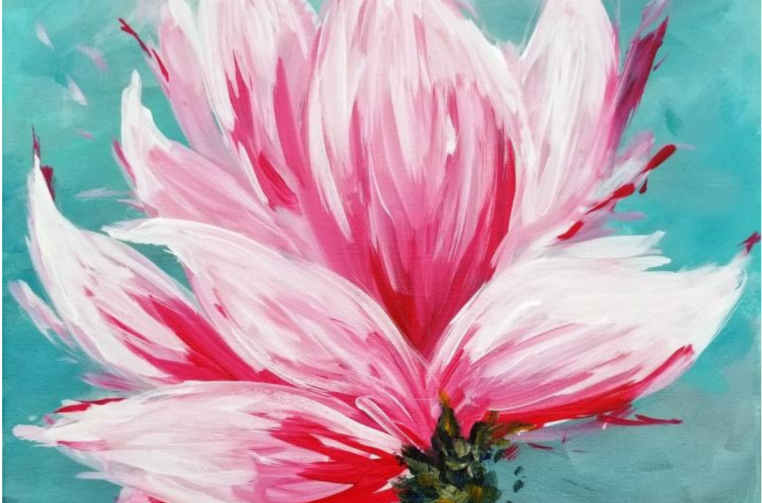 SOLD OUT! Reds Wine Bar, Kent “Pink Tulip Magnolia” Corks and Canvas